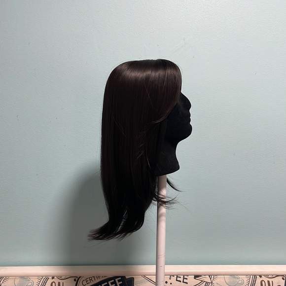 Dark brown synthetic hair topper 16” - Picture 4 of 8